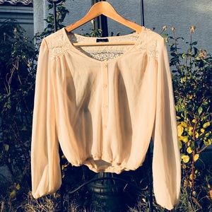 Rue 21 nude blouse